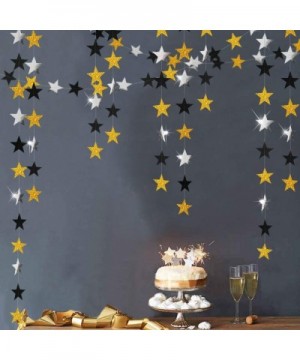 Glitter Gold and Black Star Garland kit for Party Decoration Silver Hanging Twinkle Bunting Banner/Streamers/Backdrop/Backgro...