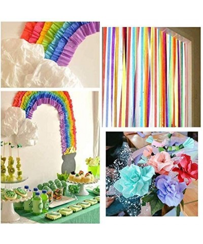 18 Rolls Crepe Paper Rainbow Crepe Paper Decorations Colorful Crepe Paper for Birthday Festival Party Decorations - color1 - ...