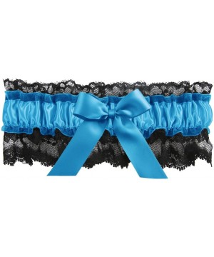 Britney Garter- Black/Turquoise - Black/Turquoise - CS125Q7K7QZ $8.63 Adult Novelty