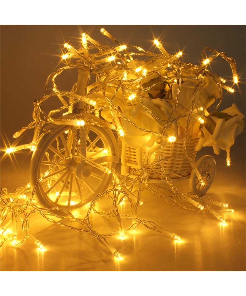 33FT 80 LED Fairy String Lights Battery Operated- Waterproof White Clear Cable String Lights for Outdoor- Indoor- Bedroom- Ga...