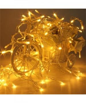 33FT 80 LED Fairy String Lights Battery Operated- Waterproof White Clear Cable String Lights for Outdoor- Indoor- Bedroom- Ga...