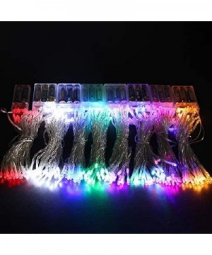 33FT 80 LED Fairy String Lights Battery Operated- Waterproof White Clear Cable String Lights for Outdoor- Indoor- Bedroom- Ga...