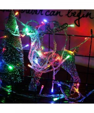 33FT 80 LED Fairy String Lights Battery Operated- Waterproof White Clear Cable String Lights for Outdoor- Indoor- Bedroom- Ga...