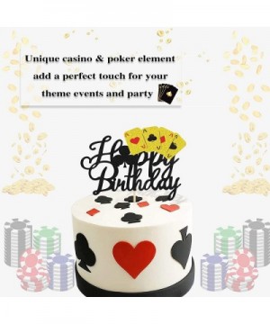 Poker Theme Cake Toppers Birthday Poker Cake Toppers with Picks for Dessert Muffin Cupcake Party Decorations - CJ192DL6SKI $7...