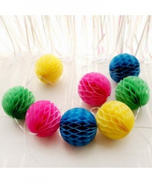 2Pack Honeycomb Garland pom pom Garland Tissue Paper Happy Birthday Banner Rainbow Party Decorations Birthday Decorations Cla...