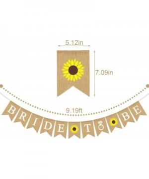 Bride to Be Banner Jute Burlap Sunflower Bridal Shower Party Decoration - CK190N0DCC2 $6.51 Banners & Garlands