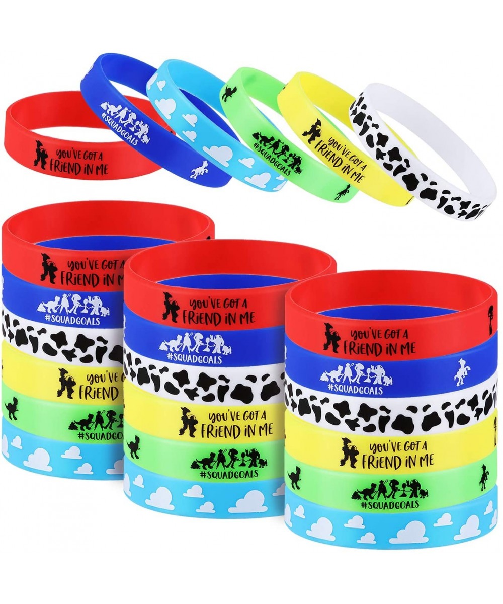 Toy Inspired Story Party Favor- 24Pcs Toy Story Themed Party Silicone Rubber Bracelet Wristbands Ideal for Kids Birthday Part...