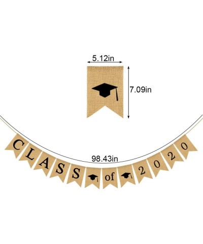 Jute Burlap Class of 2020 Graduation Party Banner Classroom Decoration Photo Booth Backdrop - CO18M9NTQU0 $6.80 Banners & Gar...