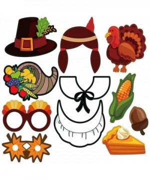 36pcs Thanksgiving Photo Booth Props Thanksgiving Party Favor - Selfie Props- Funny Prop Signs Pumpkin Turkey Corn Maple Leav...