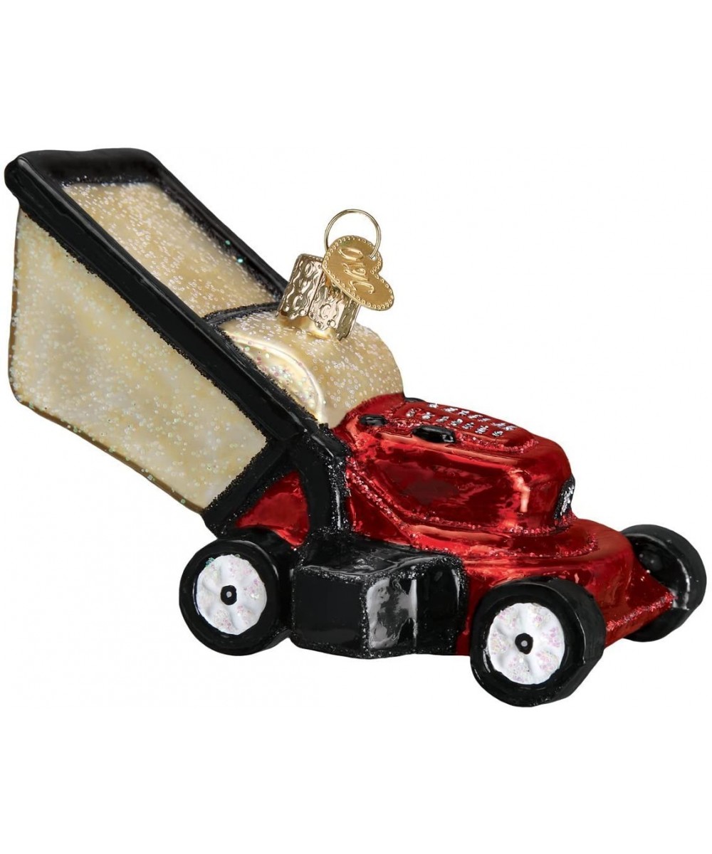 Christmas Glass Blown Ornament with S-Hook and Gift Box- Outside Collection (Lawn Mower) - Lawn Mower - CS18GE3EK2L $21.41 Or...
