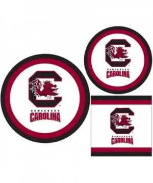 South Carolina Gamecocks Party Supplies - Bundle Includes Paper Plates and Napkins for 10 People - CW18WRMAZO6 $14.22 Party P...