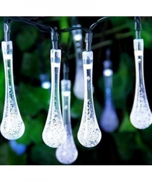 Solar Drop Lights- Water Drop Fairy Lights 20ft 30LEDs Solar Water Drop Waterproof for Outdoor- Garden- Christmas Decorations...