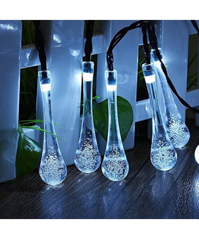 Solar Drop Lights- Water Drop Fairy Lights 20ft 30LEDs Solar Water Drop Waterproof for Outdoor- Garden- Christmas Decorations...