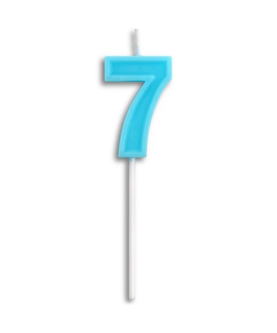 Birthday Candles Number 7 Cute Blue Happy Birthday Candle Cake Topper for Party Decoration - Blue Number 7 - CD18RUASMM8 $5.6...