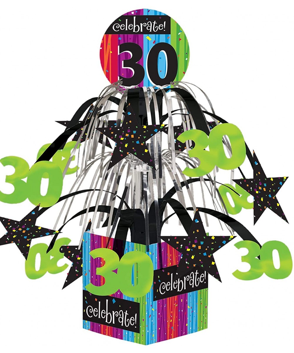 Party Decoration Metallic Foil Cascading Centerpiece- Milestone Celebrations 30th - CT1188U5K3D $6.85 Centerpieces