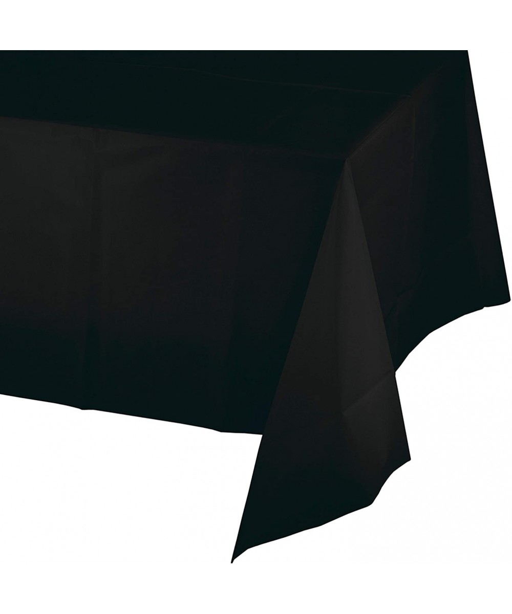 Black Plastic Tablecloths- 3 ct - CT18NN3RRSL $8.22 Tablecovers