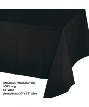Black Plastic Tablecloths- 3 ct - CT18NN3RRSL $8.22 Tablecovers