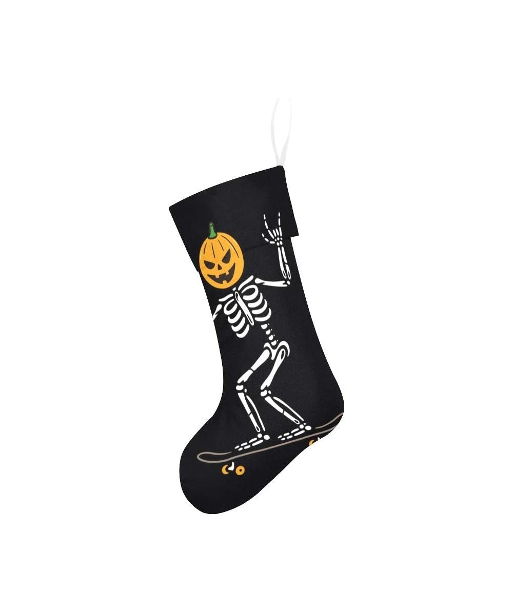 Halloween Skeleton Christmas Stocking for Family Xmas Party Decoration Gift 17.52 x 7.87 Inch - Multi8 - CA19HLGU0Q0 $12.46 S...