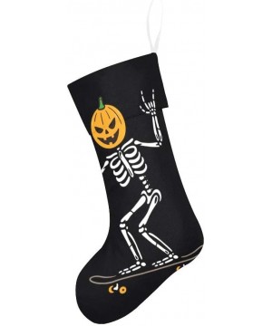 Halloween Skeleton Christmas Stocking for Family Xmas Party Decoration Gift 17.52 x 7.87 Inch - Multi8 - CA19HLGU0Q0 $12.46 S...