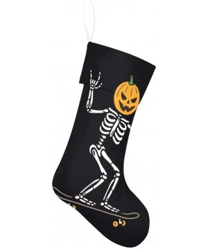 Halloween Skeleton Christmas Stocking for Family Xmas Party Decoration Gift 17.52 x 7.87 Inch - Multi8 - CA19HLGU0Q0 $12.46 S...