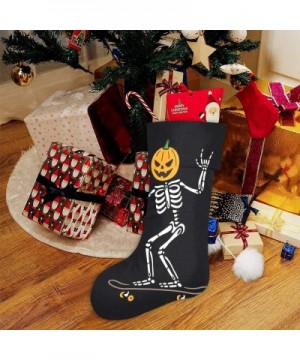 Halloween Skeleton Christmas Stocking for Family Xmas Party Decoration Gift 17.52 x 7.87 Inch - Multi8 - CA19HLGU0Q0 $12.46 S...