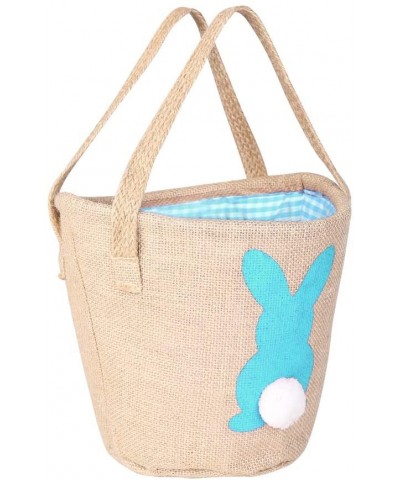 Easter Egg Basket for Kids Bunny Burlap Bag to Carry Candy and Gifts Blue - Blue - CX1945A6TSW $5.05 Favors