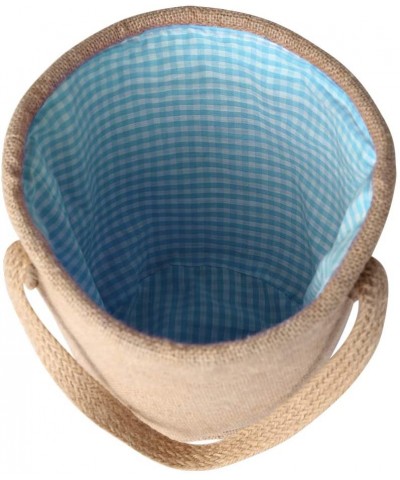 Easter Egg Basket for Kids Bunny Burlap Bag to Carry Candy and Gifts Blue - Blue - CX1945A6TSW $5.05 Favors