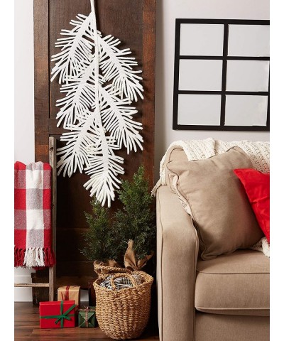 Large Hanging Holiday Pine Leaves with Sparkle for Door & Wall Decoration- Enhance Your Décor for Home- School- Office- or Pa...