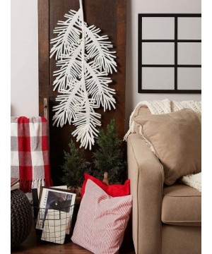 Large Hanging Holiday Pine Leaves with Sparkle for Door & Wall Decoration- Enhance Your Décor for Home- School- Office- or Pa...