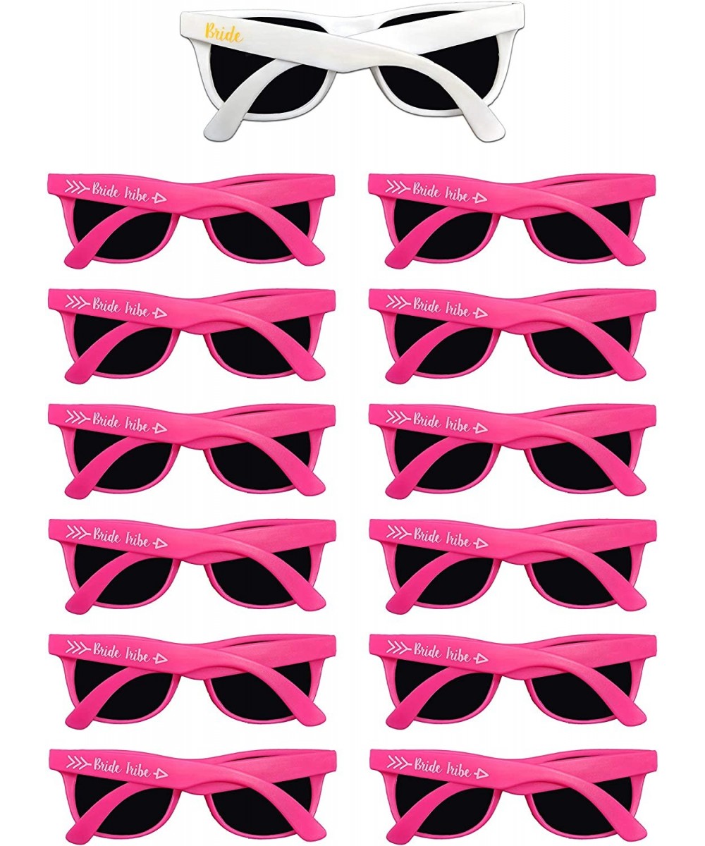Bachelorette Party Sunglasses - 12 Pack Bride Tribe & Bridesmaid Wedding Glasses Bulk - CH18H2DXMAA $30.56 Favors