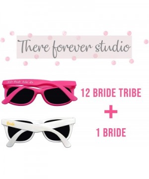 Bachelorette Party Sunglasses - 12 Pack Bride Tribe & Bridesmaid Wedding Glasses Bulk - CH18H2DXMAA $30.56 Favors