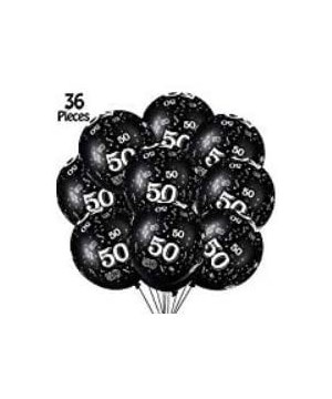 36 Pieces 40th 50th 60th 70th Birthday Party Latex Balloons Black Number Printed Balloons for Party Decoration Supplies (40th...