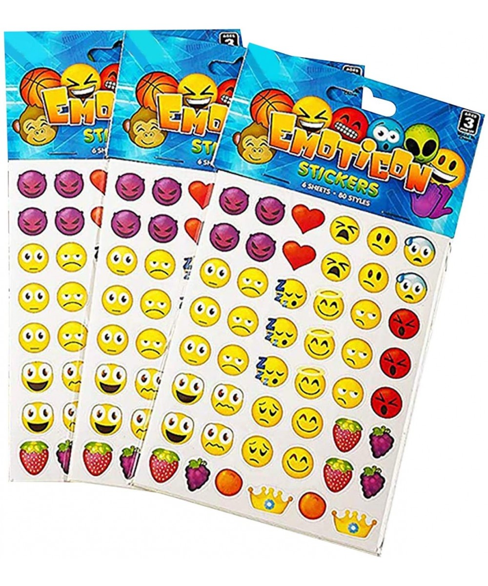 Emoji Sticker Sheets - Over 3-000 Stickers - 12 Packs Emoticon Sticker Assortment - Party Favors- Game Prizes- Novelty Toys- ...