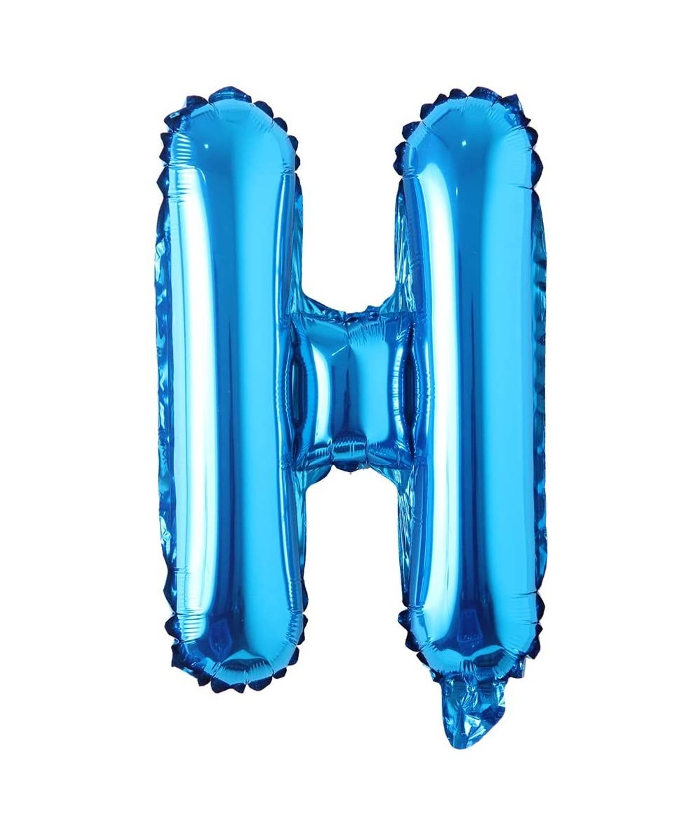 16" inch Single Blue Alphabet Letter Number Balloons Aluminum Hanging Foil Film Balloon Wedding Birthday Party Decoration Ban...