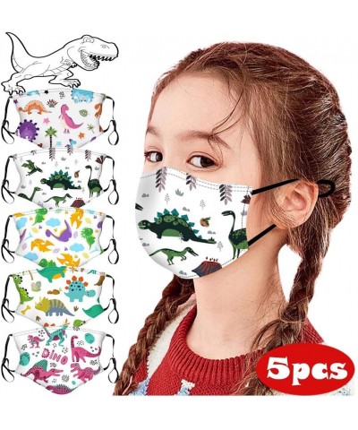 Fashion Protective Kids Reusable Face_Mask Bandanas Breathable Cute Cartoon Print Cotton for Children - 5PCS_G - CX19H5S2SKW ...