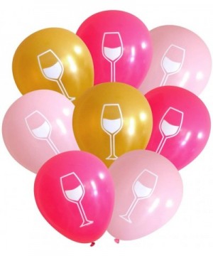 Wine Glass Balloons (16 pcs) (Pinks & Gold) - Pinks & Gold - C21825ORMD3 $14.17 Balloons