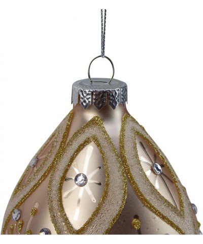 5.5" Rose Gold Retro Ombre Glass Christmas Drop Ornament - C0187WSO25W $11.04 Ornaments