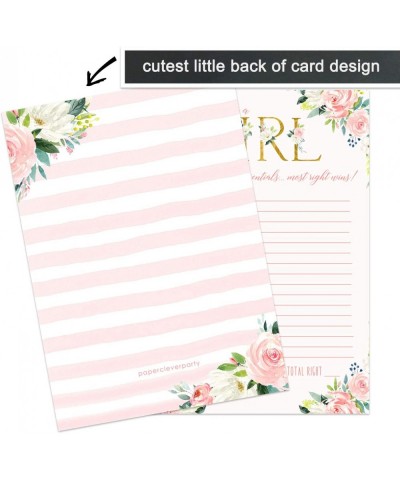 Oh Girl Baby Shower Word Scramble Game Cards (25 Pack) Pretty Rustic Floral - Guests Unscramble Mix-Up List - Cute Sprinkle A...