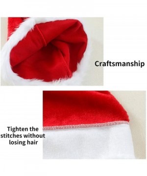 Santa Hats Velvet Christmas hat Red Santa hat Unisex Adult Comfortable Plush Trim - C419GHTS4TI $6.08 Hats