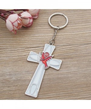 12 Pcs Confirmation Red Holy Spirit Dove Cross Keychain Party Favor Enamel Cross Key Ring - C6195MX4TKG $18.18 Favors