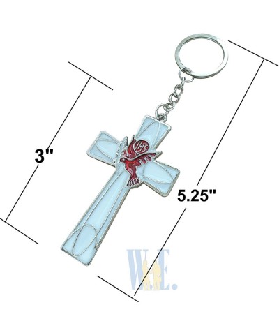 12 Pcs Confirmation Red Holy Spirit Dove Cross Keychain Party Favor Enamel Cross Key Ring - C6195MX4TKG $18.18 Favors