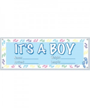 It's A Boy Sign Banner- 5' x 21"- Light Blue/White/Pink/Purple/Green/Yellow - C3111S5R21D $5.87 Banners & Garlands