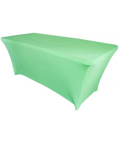Wholesale (200 GSM) 6 FT Rectangular Spandex Stretch Fitted Table Cover Tablecloths Sage Green - Sage Green - CZ184YU5NAD $22...