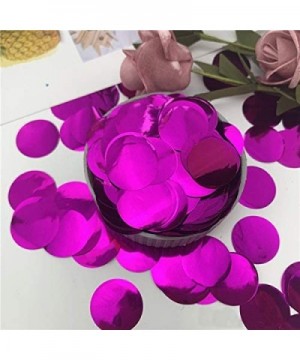 1" Circle Confetti Round Tissue Paper Table Confetti Dots for Wedding Birthday Party Decoration (Foil Mylar Fuchsia) - Foil M...