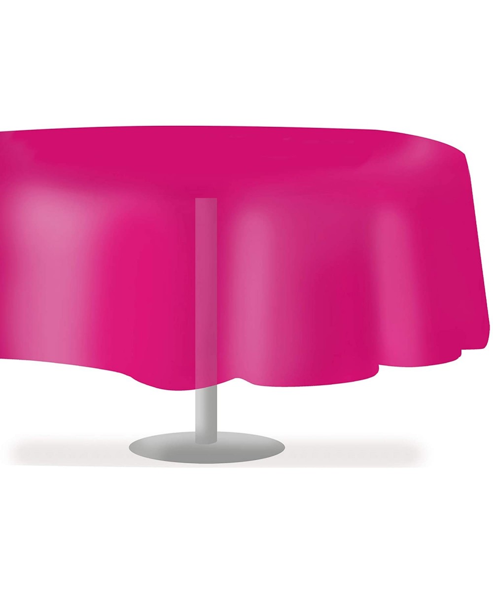 Magenta 12 Pack Standard Disposable Plastic Party Tablecloth 84" Inch Round Table Cover - Magenta - C218SSZCWTR $10.51 Tablec...
