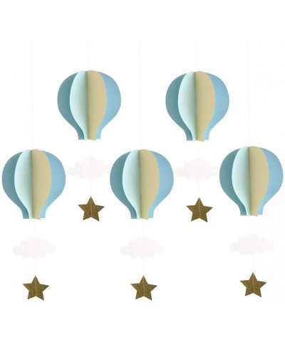 8 Pcs Large Size 3D Hot Air Balloon Paper Garland Hanging Decorations for Wedding Baby Shower Valentine's Day Christmas Decor...