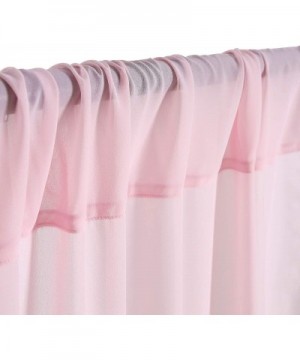 Light Pink Chiffon Arch Backdrop 2 Packs 2.4ftx8ft Sheer Backdrop Curtain Chiffon Fabric Drapes for Wedding Ceremony Party St...