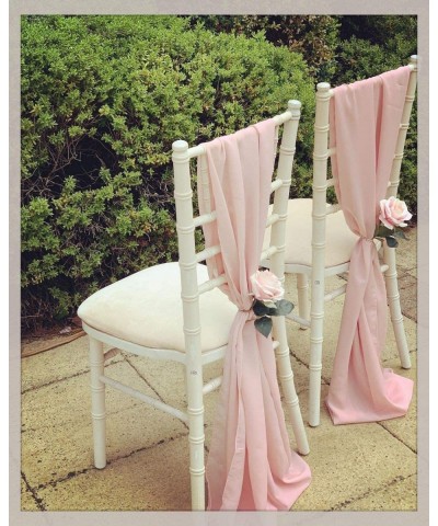 Light Pink Chiffon Arch Backdrop 2 Packs 2.4ftx8ft Sheer Backdrop Curtain Chiffon Fabric Drapes for Wedding Ceremony Party St...