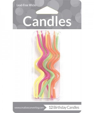 Birthday Cake Candle- 3.25"- Multicolored - CX112HRIUHV $4.02 Cake Decorating Supplies