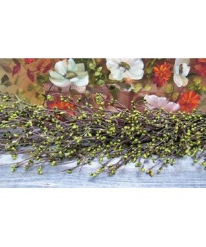 Pip Berry Garland Sage Country Primitive Floral Garden Décor - CX11KM3M023 $15.52 Garlands